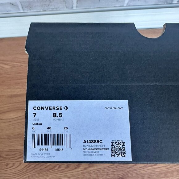 CONVERSE Run Star Hike Hi Platform Rose Cross Stitch 7 Men Shoes Sneaker A14885C - Picture 8 of 11